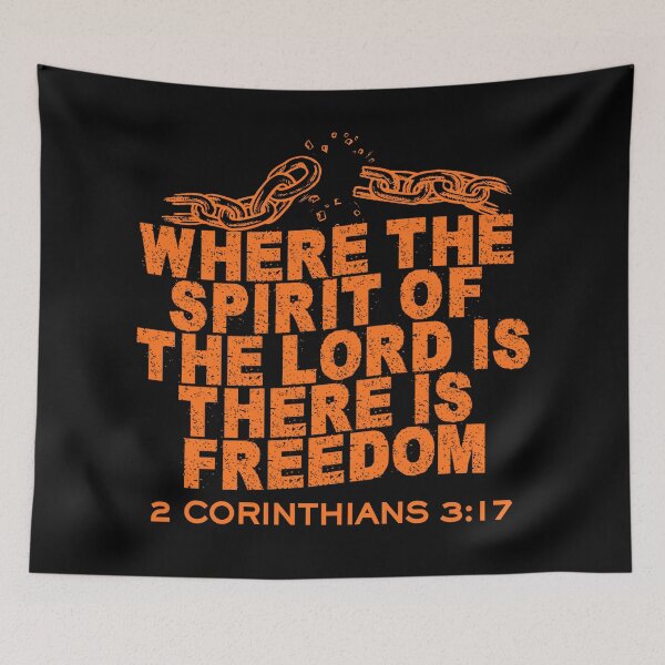 Item preview, Where the Spirit of the Lord Is, There Is Freedom - 2 Corinthians 3:17 -  Orange designed and sold by MoriaStore.