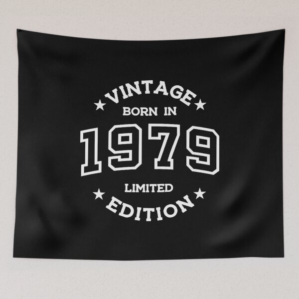 Item preview, Born in 1979 - Retro Style Print White designed and sold by Viktor Milana.