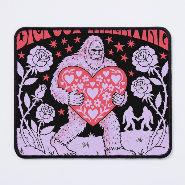 Item preview, Bigfoot Valentine Wild Love Retro Folk Art designed and sold by zzz888.