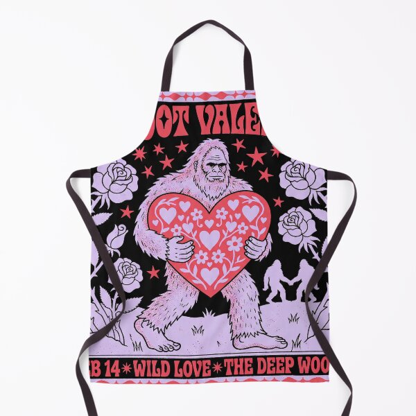 Item preview, Bigfoot Valentine Wild Love Retro Folk Art designed and sold by zzz888.