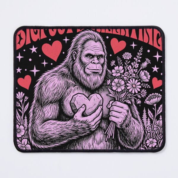 Item preview, Bigfoot's Valentine Retro PNW Forest Love Poster designed and sold by zzz888.