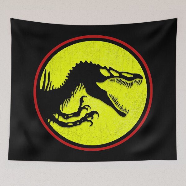 Item preview, spinosaurus jurassic yellow danger signal  designed and sold by Blck-Acid-Devil.