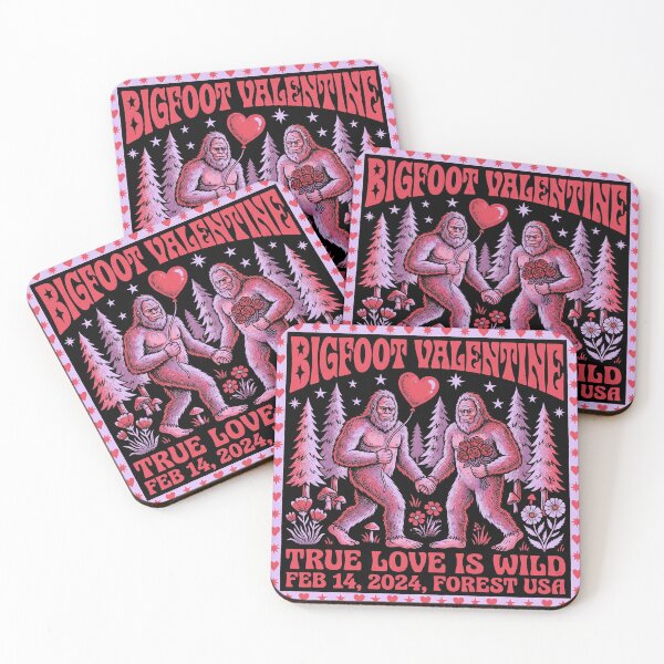 Item preview, Bigfoot Valentine True Love Is Wild Retro Poster designed and sold by zzz888.