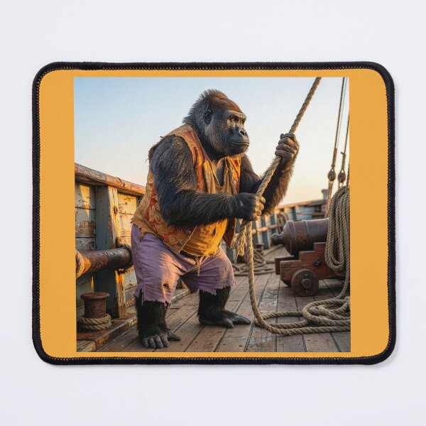 Item preview, Fearsome Gorilla Pirate Hoists the main Sail designed and sold by Tridentulus.