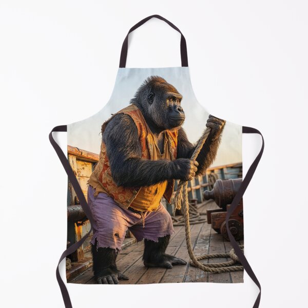 Item preview, Fearsome Gorilla Pirate Hoists the main Sail designed and sold by Tridentulus.