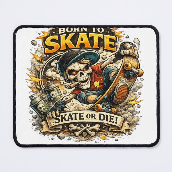 Item preview, Born to Skate – Skate or Die Skull Skateboarding Street Art Design designed and sold by Sushikidsntoddlers.