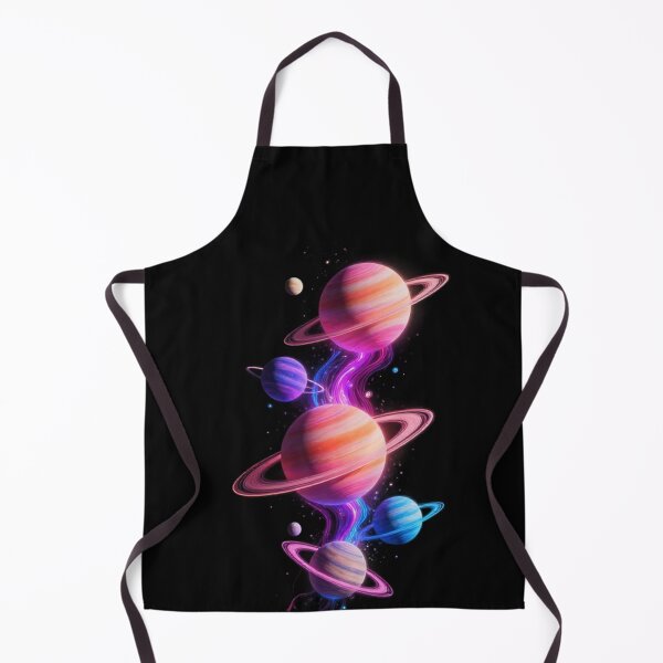 Item preview, Neon Cosmic Flow – A Symphony of Planets in Motion designed and sold by PixelVibe782.