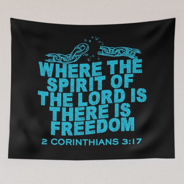 Item preview, Where the Spirit of the Lord Is, There Is Freedom - 2 Corinthians 3:17 -  Sky Blue designed and sold by MoriaStore.