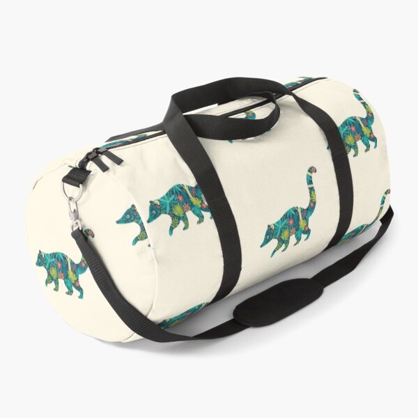 Item preview, Coati with Tropical Floral Motifs – Hope for Wildlife Scandinavian Folk Art by heidiannemorris © designed and sold by FOLK ART FUSION.
