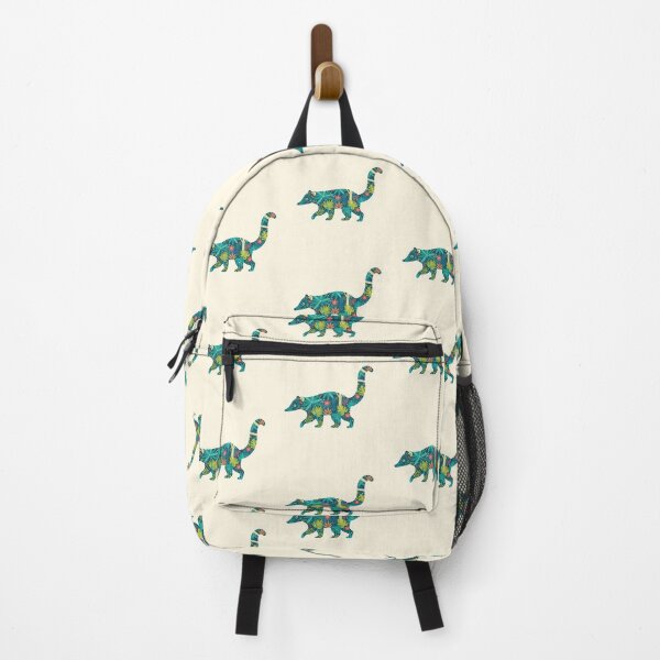 Item preview, Coati with Tropical Floral Motifs – Hope for Wildlife Scandinavian Folk Art by heidiannemorris © designed and sold by FOLK ART FUSION.