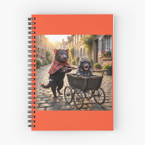 Item preview, Tasmanian Devil Mom and Junior in French Village  designed and sold by Tridentulus.