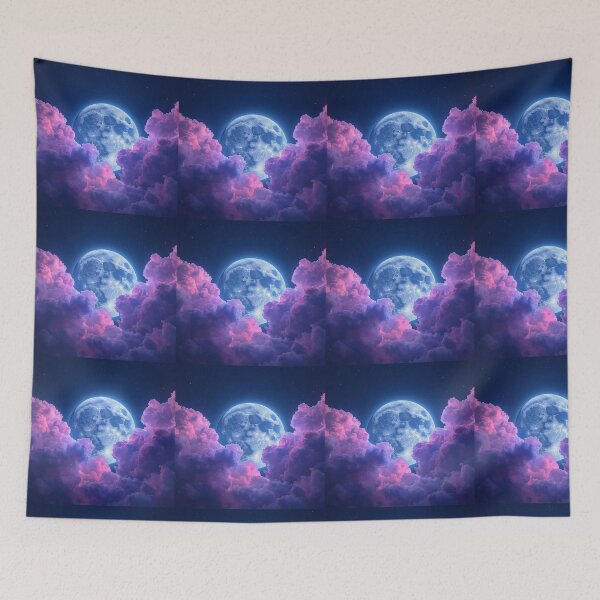Item preview, Moon of Silent Dreams – A Luminous Night of Calm and Wonder designed and sold by PixelVibe782.