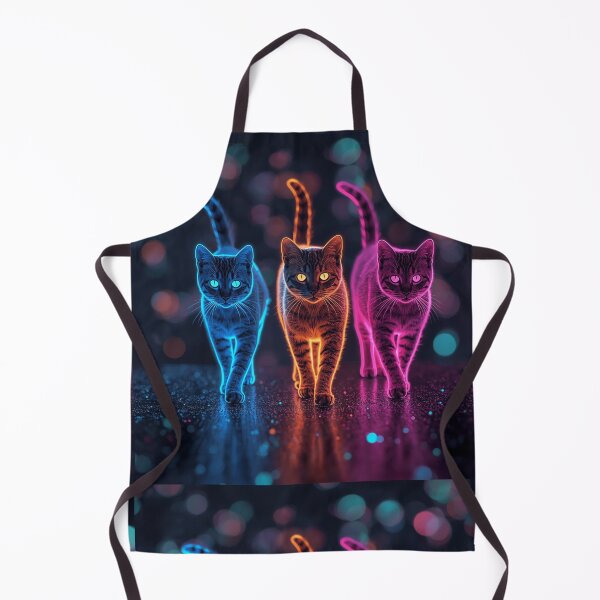 Item preview, Neon Cat Walk – Futuristic Felines in a Glowing World designed and sold by PixelVibe782.