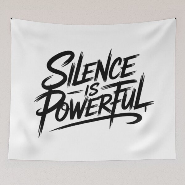 Item preview, Silence Is Powerful – Minimal Strength Typography Streetwear Design designed and sold by NewUSShop.