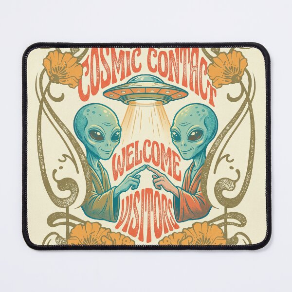 Item preview, Cosmic Contact Art Nouveau Alien Welcome designed and sold by zzz888.