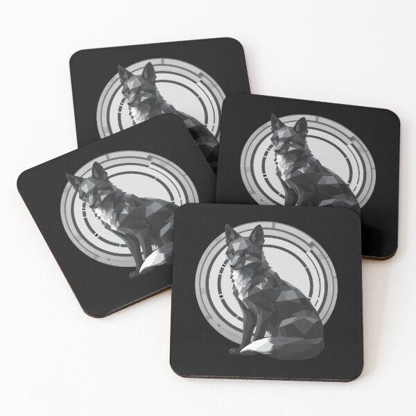 Item preview, Monochrome Polygon Fox – Geometric Minimalist Art designed and sold by PixelVibe782.