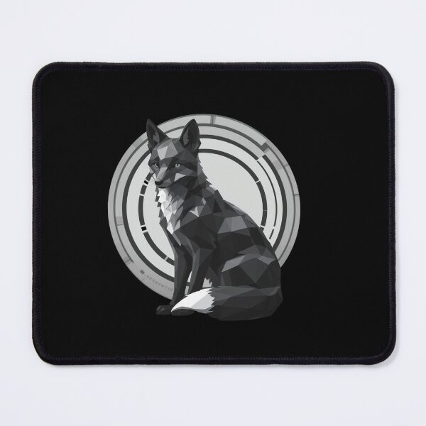 Item preview, Monochrome Polygon Fox – Geometric Minimalist Art designed and sold by PixelVibe782.