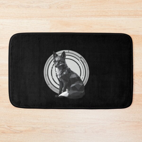 Item preview, Monochrome Polygon Fox – Geometric Minimalist Art designed and sold by PixelVibe782.