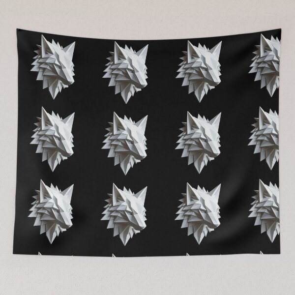 Item preview, Geometric Wolf Sculpture – Modern Minimalist Faceted Design designed and sold by PixelVibe782.
