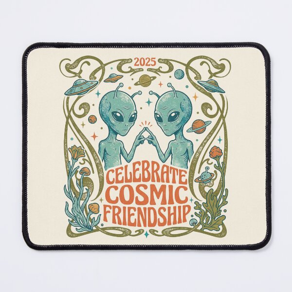 Item preview, Celebrate Cosmic Friendship Art Nouveau Alien 2025 designed and sold by zzz888.