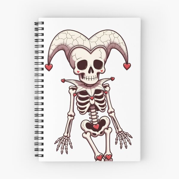 Item preview, Valentine Jesters Skeleton – Cute Gothic Love Skeleton Art designed and sold by MukuMint.