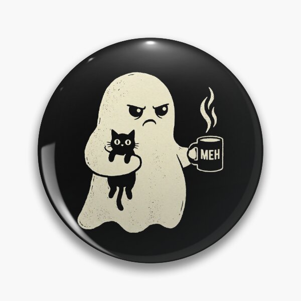 Item preview, Grumpy Ghost Cat & Coffee designed and sold by AdyKurniawan.