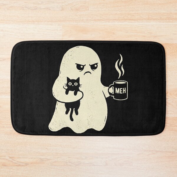 Item preview, Grumpy Ghost Cat & Coffee designed and sold by AdyKurniawan.