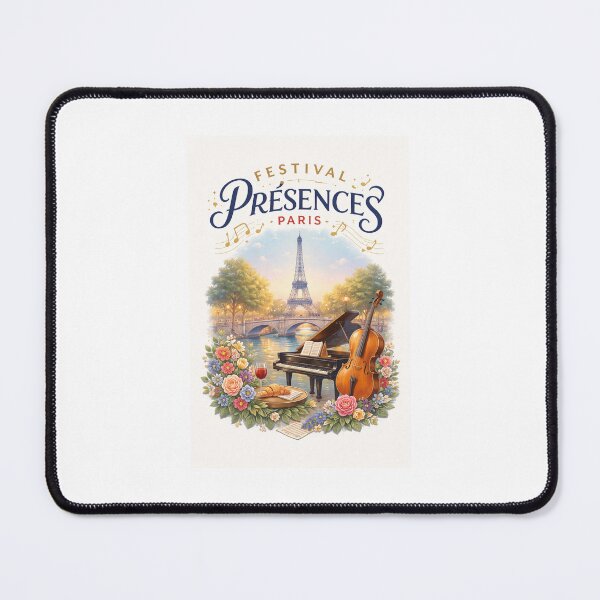 Item preview, Festival Présences Paris – Classic Music Festival Illustration with Eiffel Tower designed and sold by AqilaGallery.