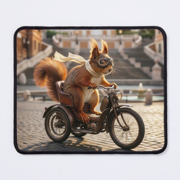 Item preview, Red Squirrel on Scooter Near the Spanish Steps designed and sold by Tridentulus.