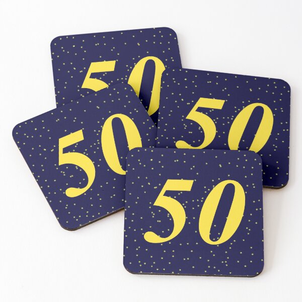 Item preview, 50th Birthday, Wedding Anniversary Midnight Blue Golden Stars designed and sold by WD-Artist.