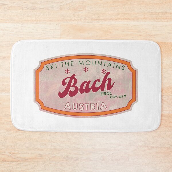 Item preview, Bach, Austria, Tirol, Ski, textured skiing badge designed and sold by Wanderful-roads.