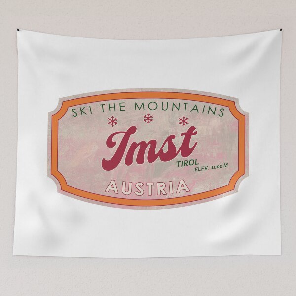 Item preview, Imst, Austria, Tirol, Ski, textured skiing badge designed and sold by Wanderful-roads.