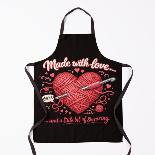 Item preview, Made with love… and a little bit of swearing – crochet Valentine design designed and sold by FrameFlow.