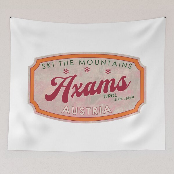 Item preview, Axams, Austria, Tirol, Ski, textured skiing badge designed and sold by Wanderful-roads.