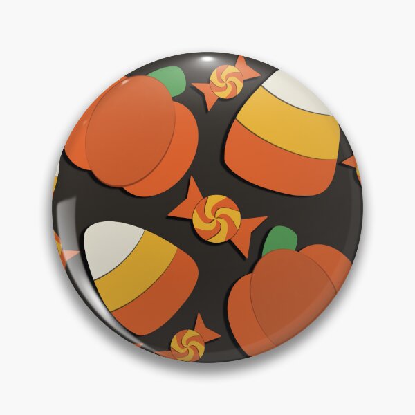 Item preview, Halloween Candy Corn & Pumpkins Seamless Pattern (Spooky Sweet Treats) designed and sold by hollymackinnonart.