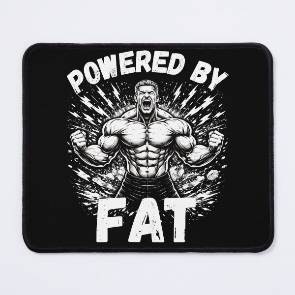 Item preview, Powered by Fat – Funny Keto & Low Carb Lifestyle Shirt designed and sold by MOKRONOS.