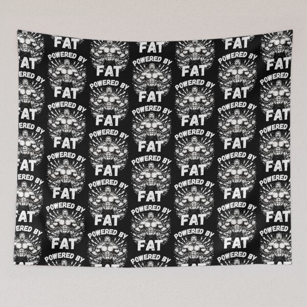 Item preview, Powered by Fat – Funny Keto & Low Carb Lifestyle Shirt designed and sold by MOKRONOS.