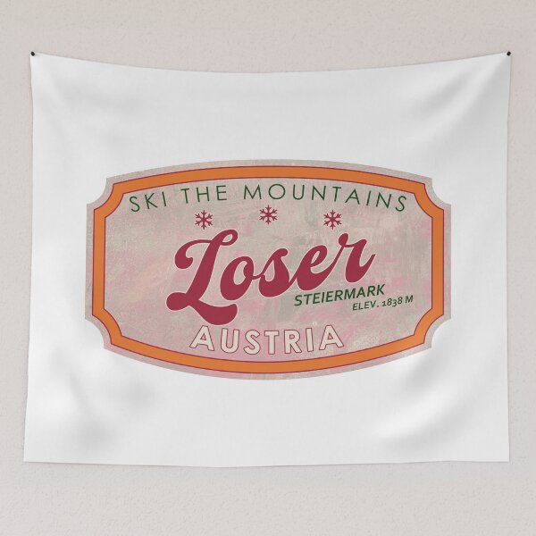 Item preview, Loser, Austria, Steiermark, Ski, textured skiing badge designed and sold by Wanderful-roads.