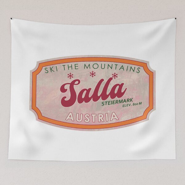 Item preview, Salla, Austria, Steiermark, Ski, textured skiing badge designed and sold by Wanderful-roads.