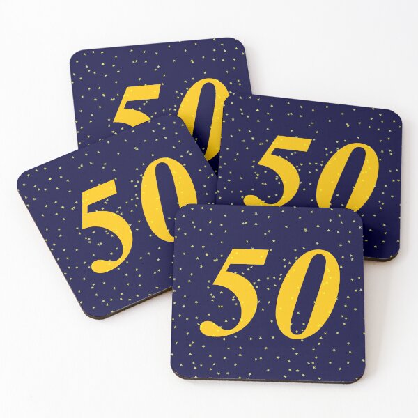Item preview, Golden 50th Birthday, Wedding Anniversary Midnight Stars designed and sold by WD-Artist.