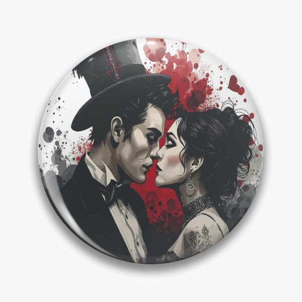 Artikelvorschau, Für immer perfekt zusammen - Gothic-Valentinstagsgeschenk entworfen und verkauft von ArtbyClarkie.