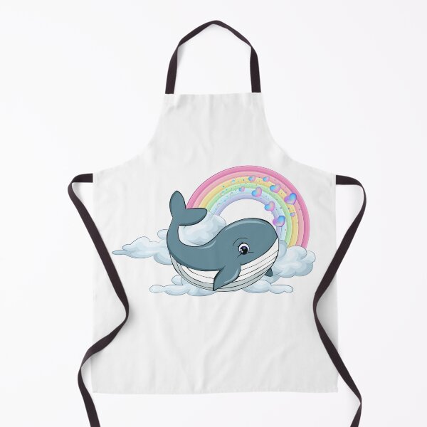 Item preview, Dreamy Whale - Cute Blue Whale in Clouds with Pastel Rainbow designed and sold by Love3Happy.