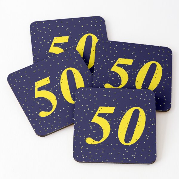 Item preview, 50th Birthday, Wedding Anniversary Golden and Blue Stars designed and sold by WD-Artist.