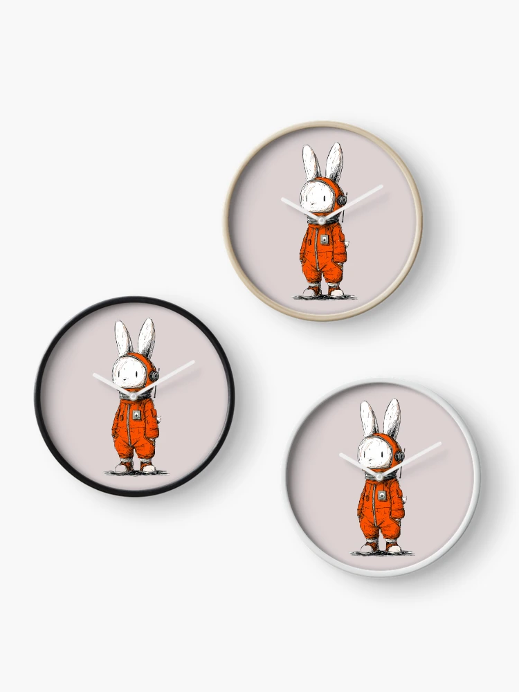 Thumbnail 3 of 4, Clock, Astro Rabbit designed and sold by Sector 99.