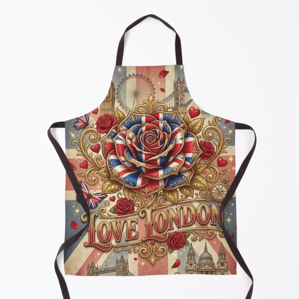 Item preview, Ornate Union Jack Rose Love London Vintage Art designed and sold by DGtaLrtcom.