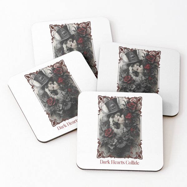 Item preview, Dark Hearts Collide - Gothic Valentine Gift designed and sold by ArtbyClarkie.