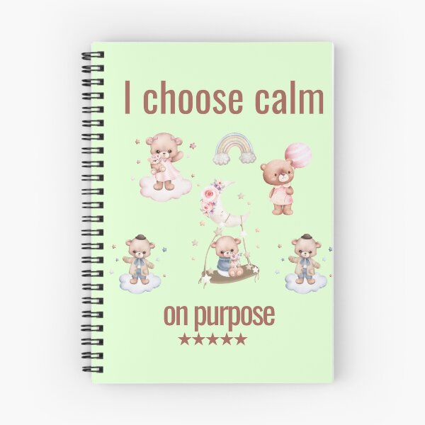 Item preview, I Choose Calm on Purpose – Soft Teddy Bear Calm Aesthetic Design designed and sold by YasirHamidDesigns .