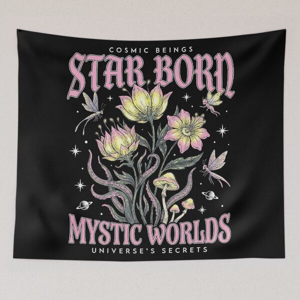 Item preview, Star Born Mystic Worlds Cosmic Beings Floral designed and sold by zzz888.