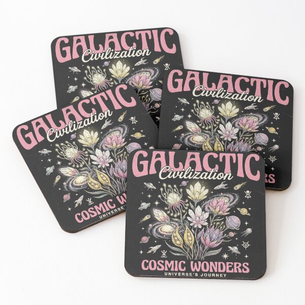 Item preview, Galactic Civilization Cosmic Wonders Retro Sci-Fi Floral designed and sold by zzz888.