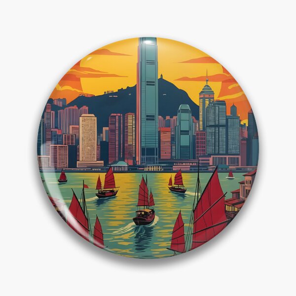 Artikelvorschau, Reiseplakat von Hongkong entworfen und verkauft von Robert Lacy.